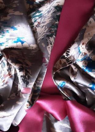 Шелковый комплект халат и ночнушка,пеньюар6 фото
