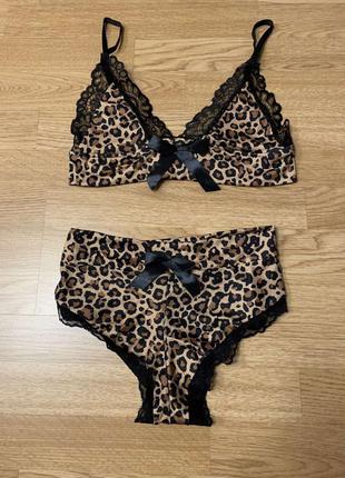 Крутой яркий комплект нижнего белья бренда lovely whole sale,леопардовый набор2 фото