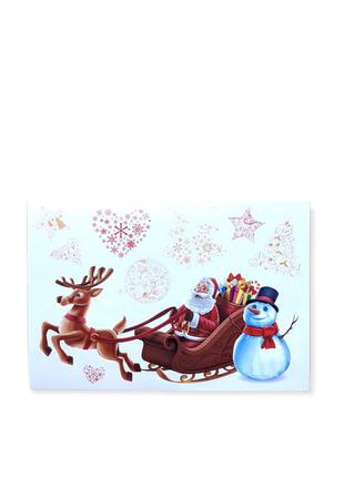 Новорічні наклейки на вікно (4 шт.), 42х30 см melinera новорічна блакитна