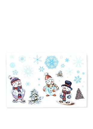 Новорічні наклейки на вікно (4 шт.), 42ч30 см melinera новорічна блакитна5 фото