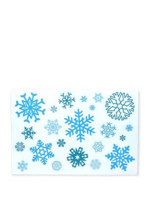 Новорічні наклейки на вікно (4 шт.), 42ч30 см melinera новорічна блакитна4 фото