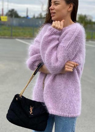 Розовый оверсайз свитер3 фото