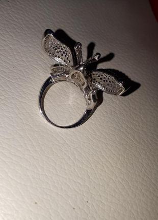 Масивне кільце метелик з безліччю каменів стерлінгове срібло 9254 фото
