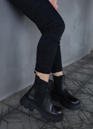 Жіночі чорні зимові черевики з хутром, жіночі зимові черевики