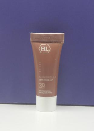 Сонцезахисний крем з тоном holy land cosmetics sunbrella spf 30 demi make-up to go 4ml (пробник)