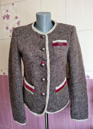 Винтажный шерстяной роскошный королевский приталенный пиджак2 фото
