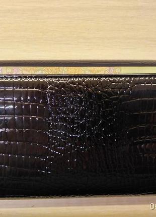 Черные кошельки balisa из натуральной лаковой кожи2 фото