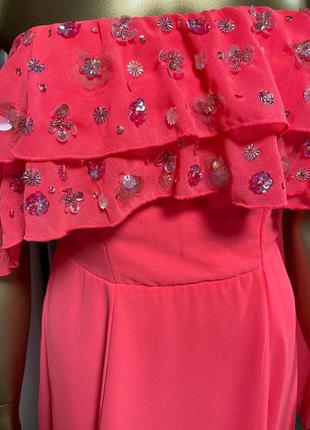 Платье миди с оборками и отделкой на лифе asos8 фото