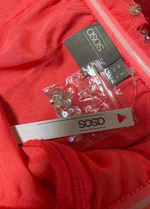 Платье миди с оборками и отделкой на лифе asos9 фото