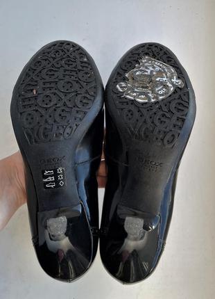 Кожаные туфли лакированные geox 39 р. шкіряні туфлі3 фото