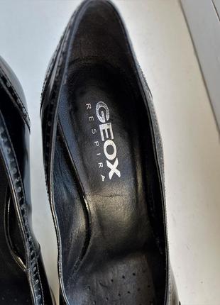 Кожаные туфли лакированные geox 39 р. шкіряні туфлі5 фото