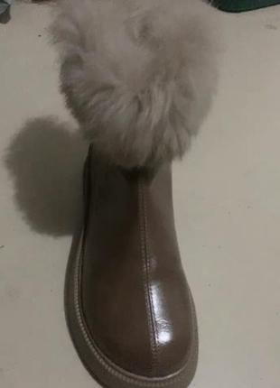 Теплые стильные зимние ботинки с мехом2 фото