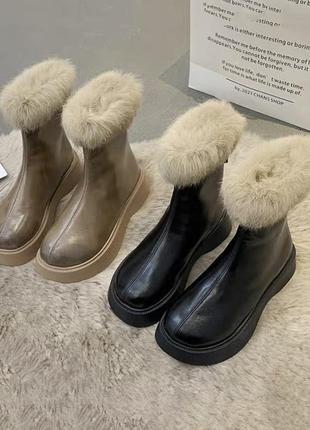 Зимние ботинки с мехом1 фото