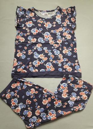 Суперовый домашний костюм пижама в цветочный принт батал dream more avon