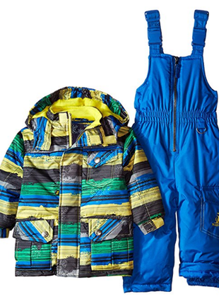 Комбинезон rugged bear baby boys´ stripe snowsuit на 1 год