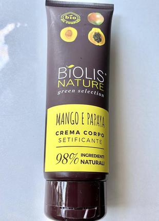 Biolis nature -98% натуральные ингредиенты!крем для тела mango e papaya ,итальянское качество3 фото