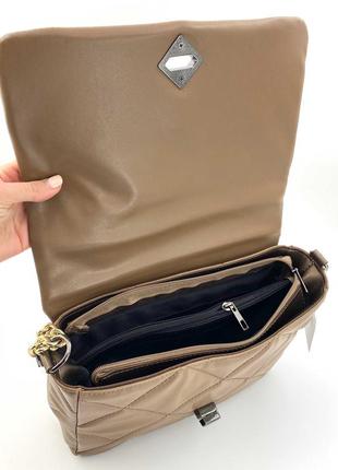 Женская сумка «поли» коричневая5 фото