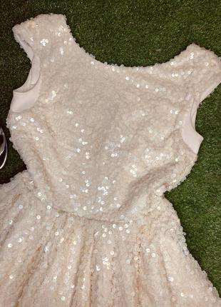 Красивое нежно персиковое платье плотностью в паетку от topshop4 фото