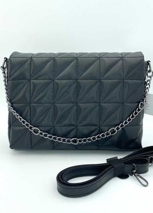 Стьобана сумка грет чорна