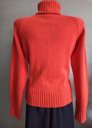 Укороченный котоновый  оранжевый свитер реглан джемпер next3 фото