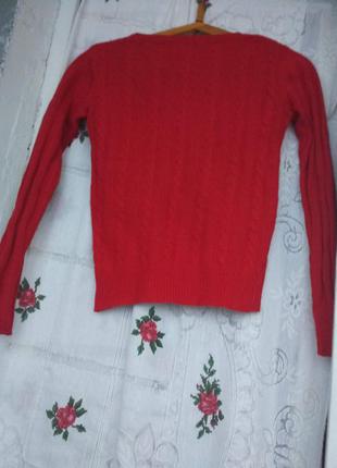 Кофта красного цветаriver island"р.8,50%шерсть,50%полиамид.