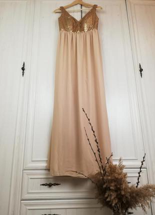 Брендова мила максі сукня в паетках bari jay🔥1 фото