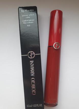 Giorgio armani lip maestro intense velvet color - жидкая помада2 фото