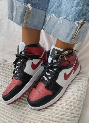 Jordan 1 retro mid кросівки жіночі