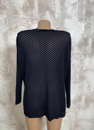 Свитер сетка,чёрный свитер перфорация(018)3 фото