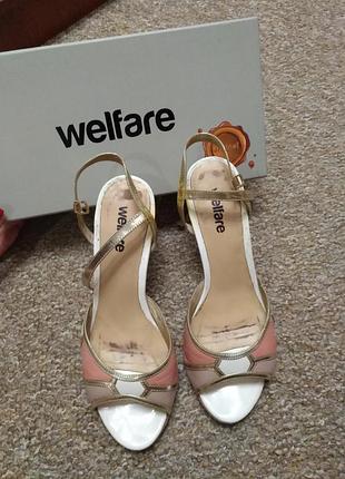 Босоножки на шпильке welfare, 37 размер, кожа натуральная, очень удобные!