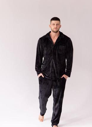 Пижама мужская плюш велюр1 фото