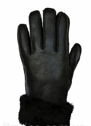 Мужские натуральные кожаные перчатки на натуральной овчине,  цельные дубленка1 фото