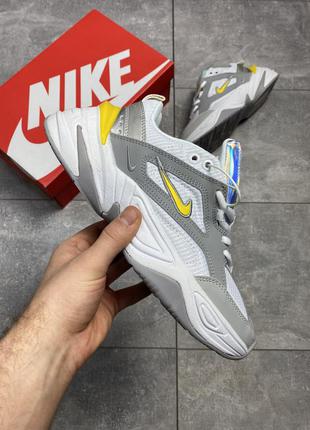 Жіночі спортивні кросівки nike m2k tekno сірі з жовтим🆕 найк м2к текно1 фото