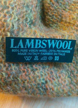 Шапка теплая бини lambswool шерсть оригинал2 фото