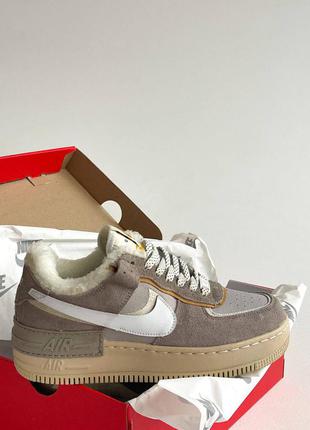 Кроссовки зимние замшевые nike air force1 фото