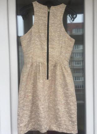 Zara красивое золотое платье размер хс3 фото