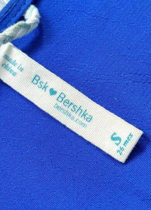 Красивое платье 2021 bershka / синее базовое платье / шифонова сукня3 фото