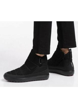 Жіночі чорні черевики, черевики ecco 36р.оригінал. hydromax