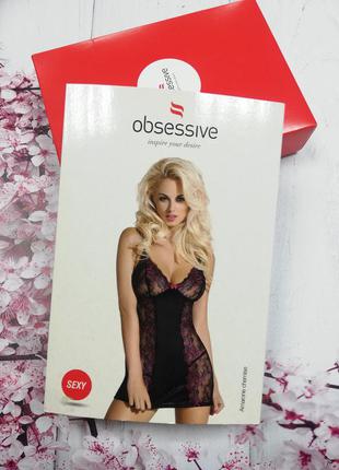 Еротичний комплект тм obsessive, amarone chemise