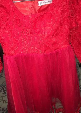 Платье красное3 фото