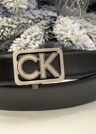 Ремень пояс мужественный кожаный автомат в стиле calvin klein / ремень пояс мужской кожа2 фото