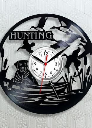 Полювання мисливський годинник годинник для мисливця круглий годинник годинник для мисливського будиночка вініловий годинник 30 см