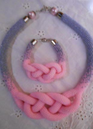 Комплект "рожева димка" - джгут і браслет