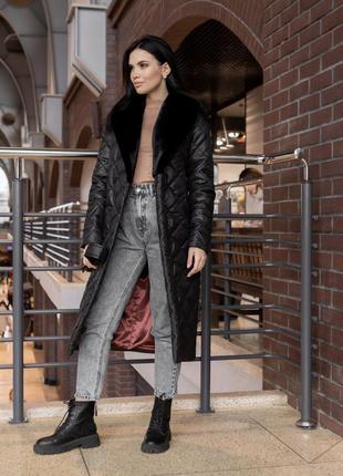 Женское пальто плащевка очень тёплое зима чёрного цвета. все размеры! стокгольм зима8 фото