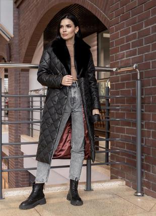 Женское пальто плащевка очень тёплое зима чёрного цвета. все размеры! стокгольм зима