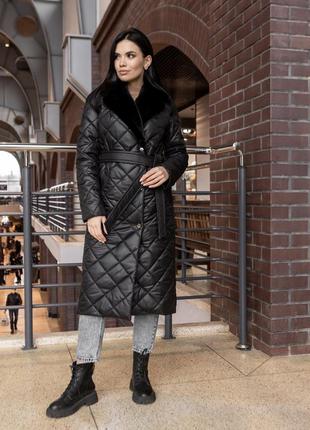 Женское пальто плащевка очень тёплое зима чёрного цвета. все размеры! стокгольм зима10 фото