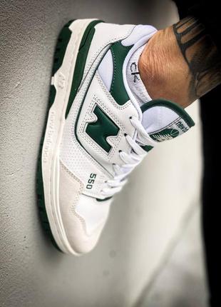 Кроссовки new balance 550 "white/black/green 8