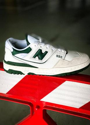 Кроссовки new balance 550 "white/black/green 9