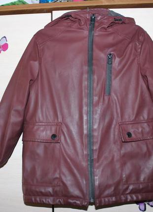 Стильна куртка під шкіру , парка zara