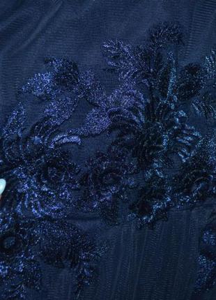 Платье edition de luxe цвет синий 3d-кружево на сетке.5 фото